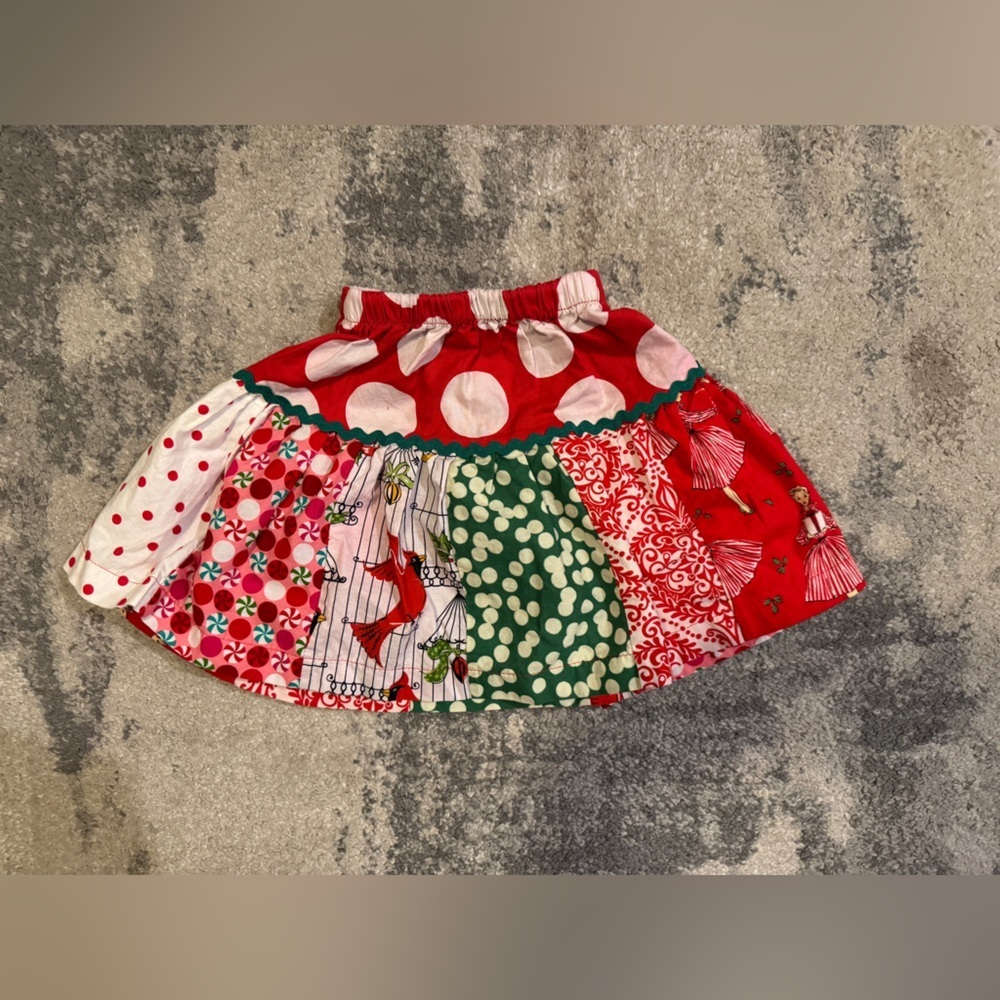 Kids Polka Dot Kaboodle Red and Green Skirt